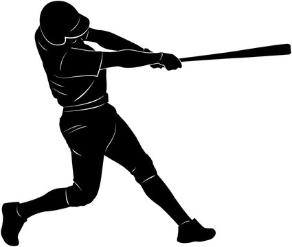 softball silhouette clip art