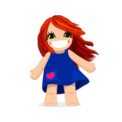 vector redhead girl graphic. 
