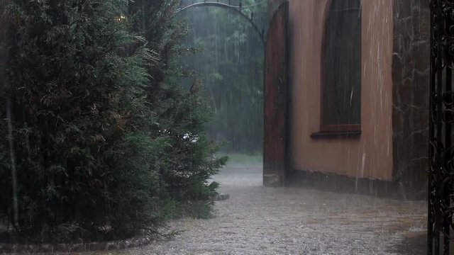 Colder and it began to rain and hail