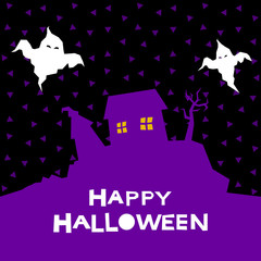Happy halloween card template.