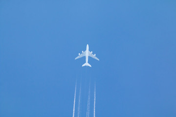 Jet Airplane and Contrail