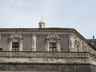 Fototapeta na wymiar Catania, Italy - April 28, 2010: Palazzo Biscari
