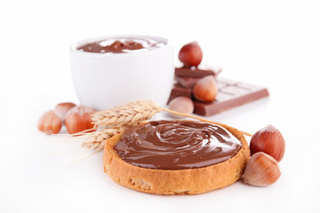 bread with chocolate spread