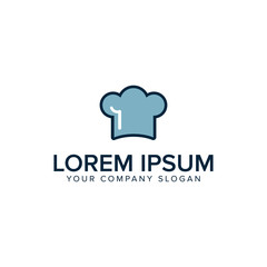 Chef hat logo design concept template