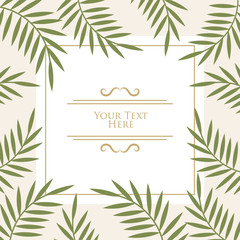 Palm leaf template