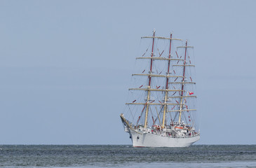 SAILING SHIP - Frigate Dar Mlodziezy at sea

