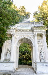 A path in the Park of Villa Pallavicini, Genoa