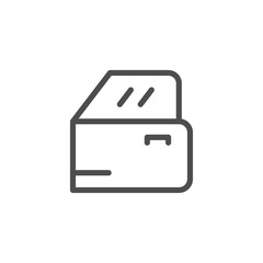 Obraz premium Car door line icon