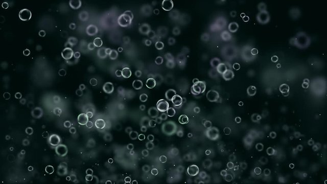 Bubbles against a dark background