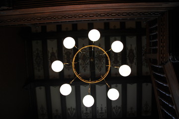 lampe Kronleuchter von unten persoektive