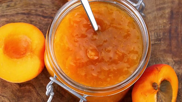 Apricot Jam as detailed 4K UHD footage (seamless loopable)