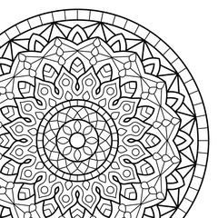 Coloring book pages. Mandala
