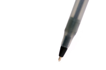 Black pen isolated on white background. Back to school. Stationery.
