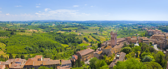 Toskana-Panorama, San Miniato im Chianti-Gebiet