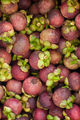 Naklejka na ściany i meble Mangosteen in case use for Background pattern and texture.
