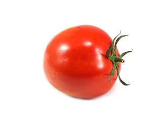 Close up tomato on white background