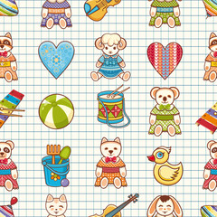 Child toy seamless pattern. Design element