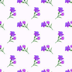 Obraz na płótnie Canvas Seamless background image colorful botanic flower leaf plant purple freesia