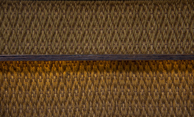 Background and texture of wicker by hemp rope.