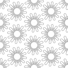 Abstract vintage seamless background with mandala ornaments.