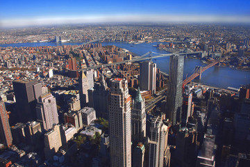 NYC - panoramic view of eastern Manhattan and Queens
