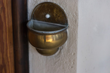 german catholic church with religious details around altar and architecture