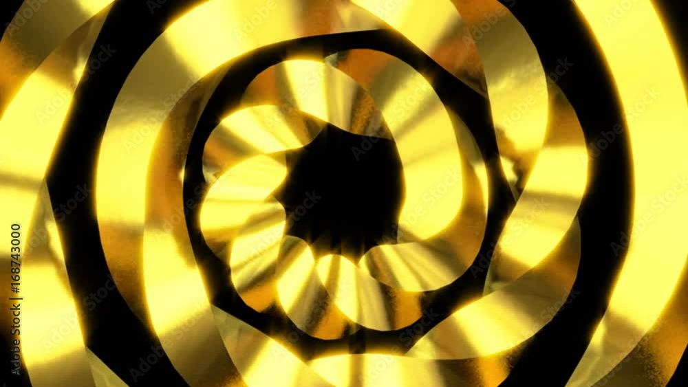 Poster abstract motion background. gold elements. swirl, rotating object. 3d rendering digital backdrop