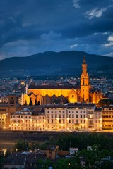 Basilica di Santa Croce Florence at night