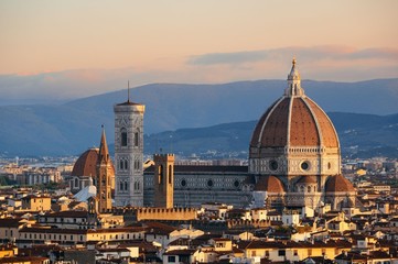 Fototapeta na wymiar Florence Cathedral skyline