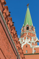The Kremlin wall on the red square. European landmark