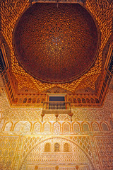 Ambassadors room, Salon de Embajadores, Alcazar Palace in Seville, Spain