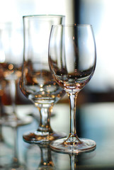 Abstract blurred wineglasses