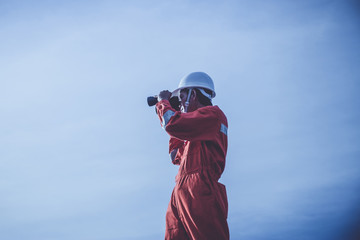 electrician checking and resolve problem of generate power in main distribution room
