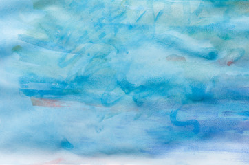 Watercolor paint brush strokes on paper texture