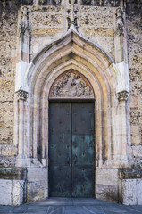 Fototapeta na wymiar Entrance to the st. kancijan church in Kranj.
