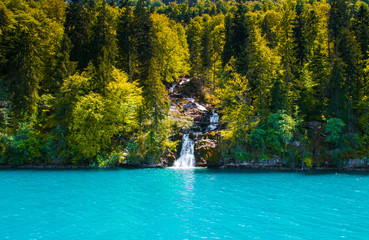 Fototapeta na wymiar Giessbach waterfall, Brienz, Switzerland