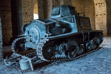 Old Second War Italian Tank  in Gjirokaster, Albania