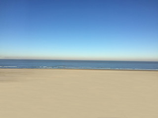 Fototapeta na wymiar Beautiful beach and blue sky with copy space background