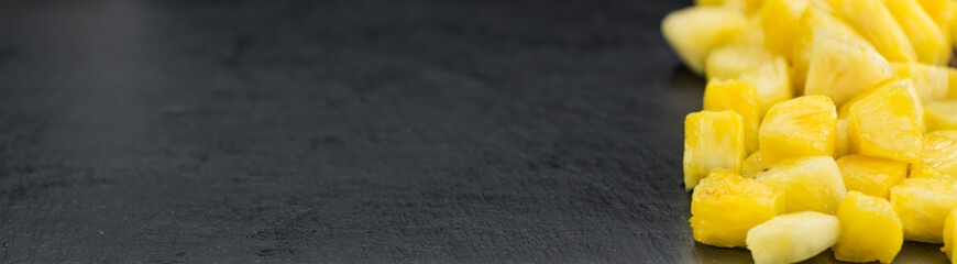 Slate slab with Sliced Pineapple