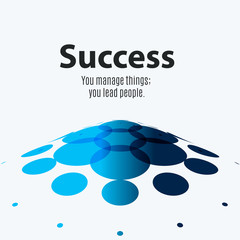 Abstract blue vector design round elements for graphic template