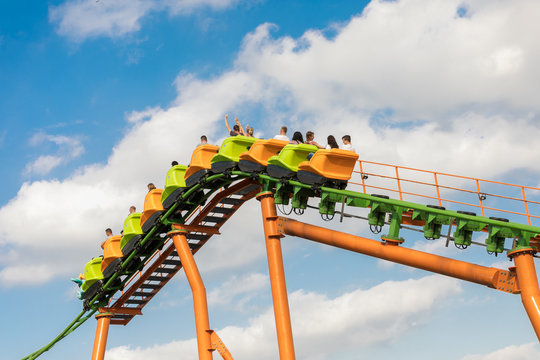 Roller coaster ride in Luna Park.
