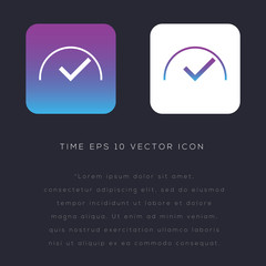Clock icon design on modern flat background
