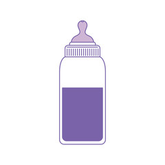 purple silhouette of bottle baby with pacifier