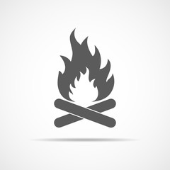 Bonfire icons. Vector illustration.