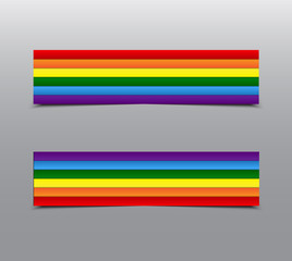 LGBT Pride Rainbow Stickers, Tag, Label, Card