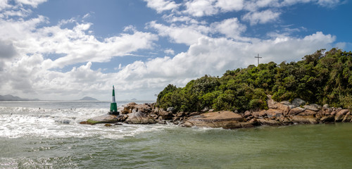 Lighthouse at Barra da Lagoa area of Lagoa da Conceicao - Florianopolis, Santa Catarina, Brazil