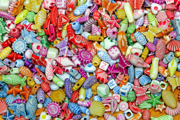 Fototapeta na wymiar Plastic Beads color background