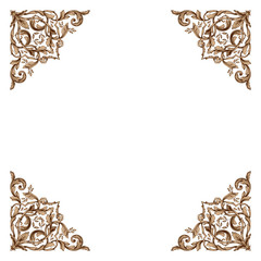 Vector baroque of vintage elements for design. 