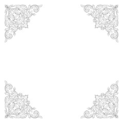 Vector baroque of vintage elements for design. 