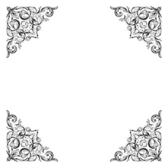 Vector baroque of vintage elements for design. 